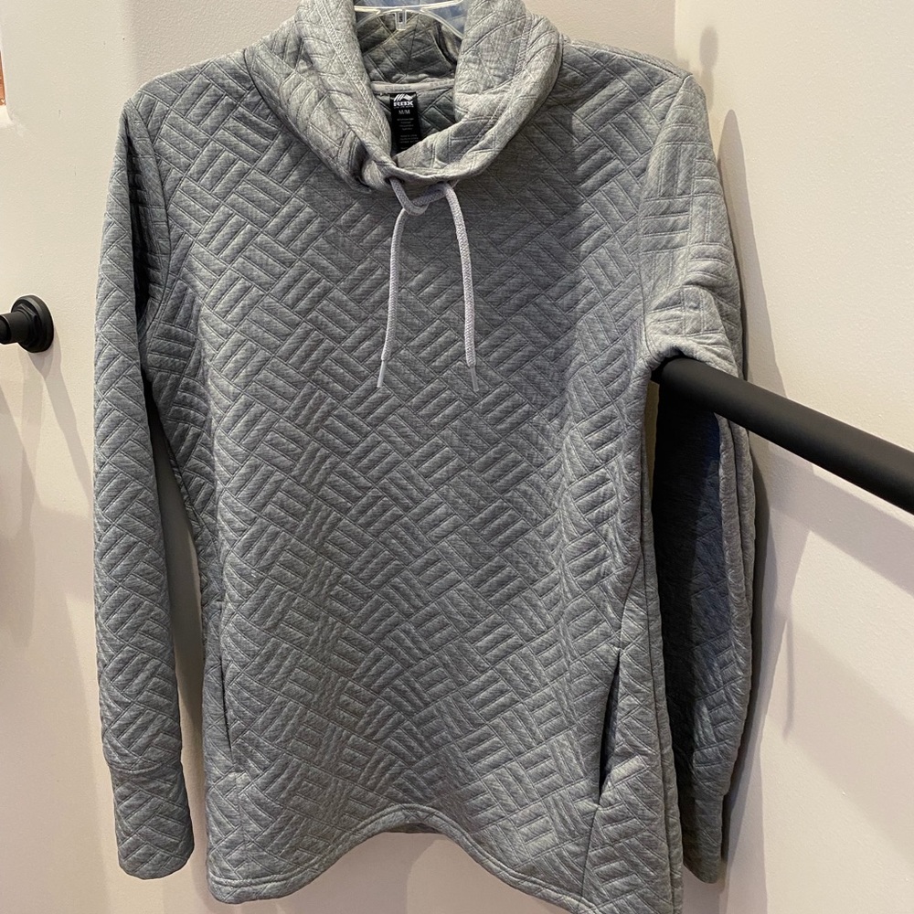 Reebok Cowl Neck Quilted Sweatshirt M - Picture 4 of 11